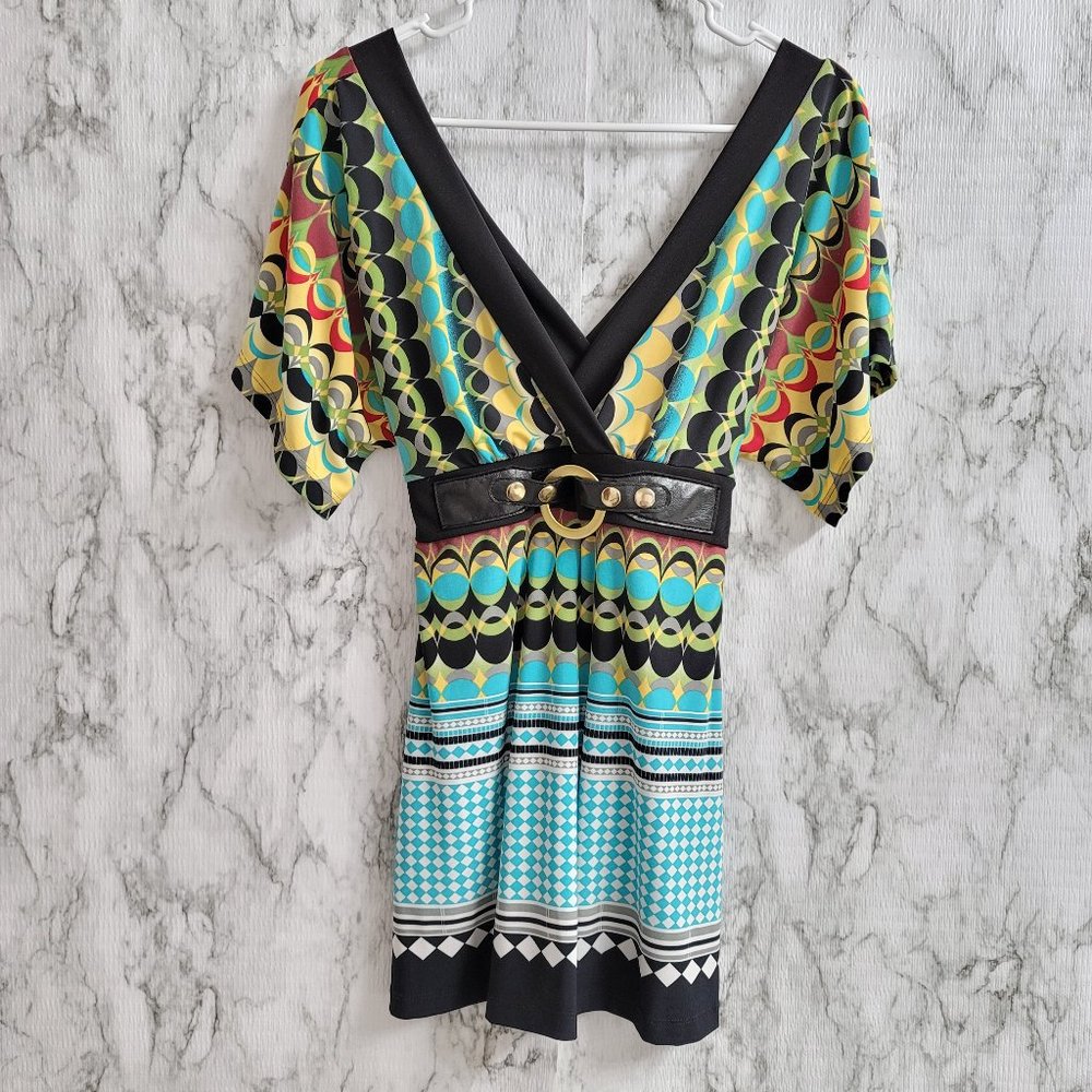 Miss Bisou Multicolor Blouse Size Medium